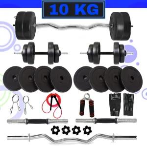 10 kg PVC Weight  | Fitness Equipments Home Gym Kit | Accessories Home Gym Combo