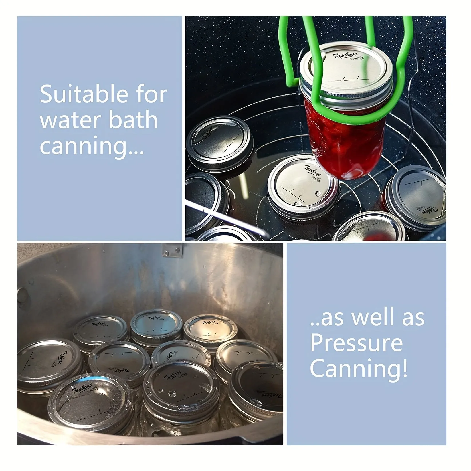 150 Count Regular Mouth Canning Lids - Airtight, Food-Grade, Split-Type Metal Mason Jar Lids for Ball and Kerr Jars - 100% Fit Guarantee, Durable, and Easy to Use