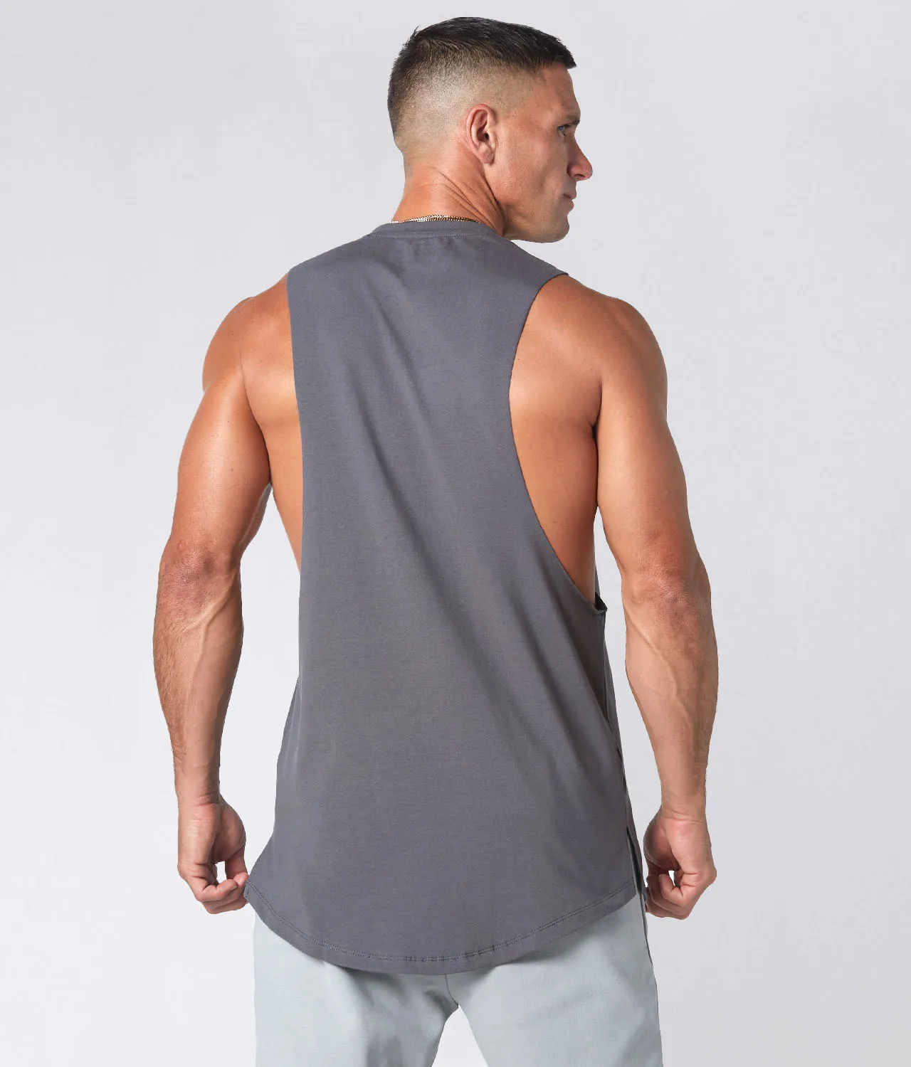 1800 . Viscose Regular-Fit Tank Top - Grey