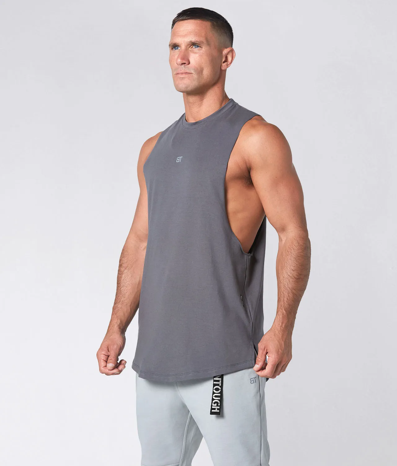 1800 . Viscose Regular-Fit Tank Top - Grey