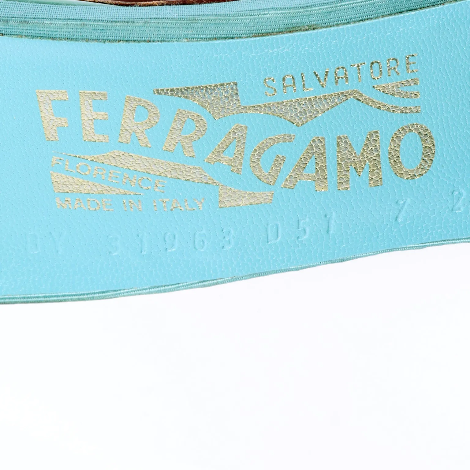 1990s Salvatore Ferragamo Turquoise Blue Bow Sandals