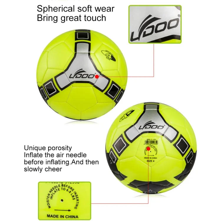 19cm PU Leather Sewing Wearable Match Football (Fluorescent Green)