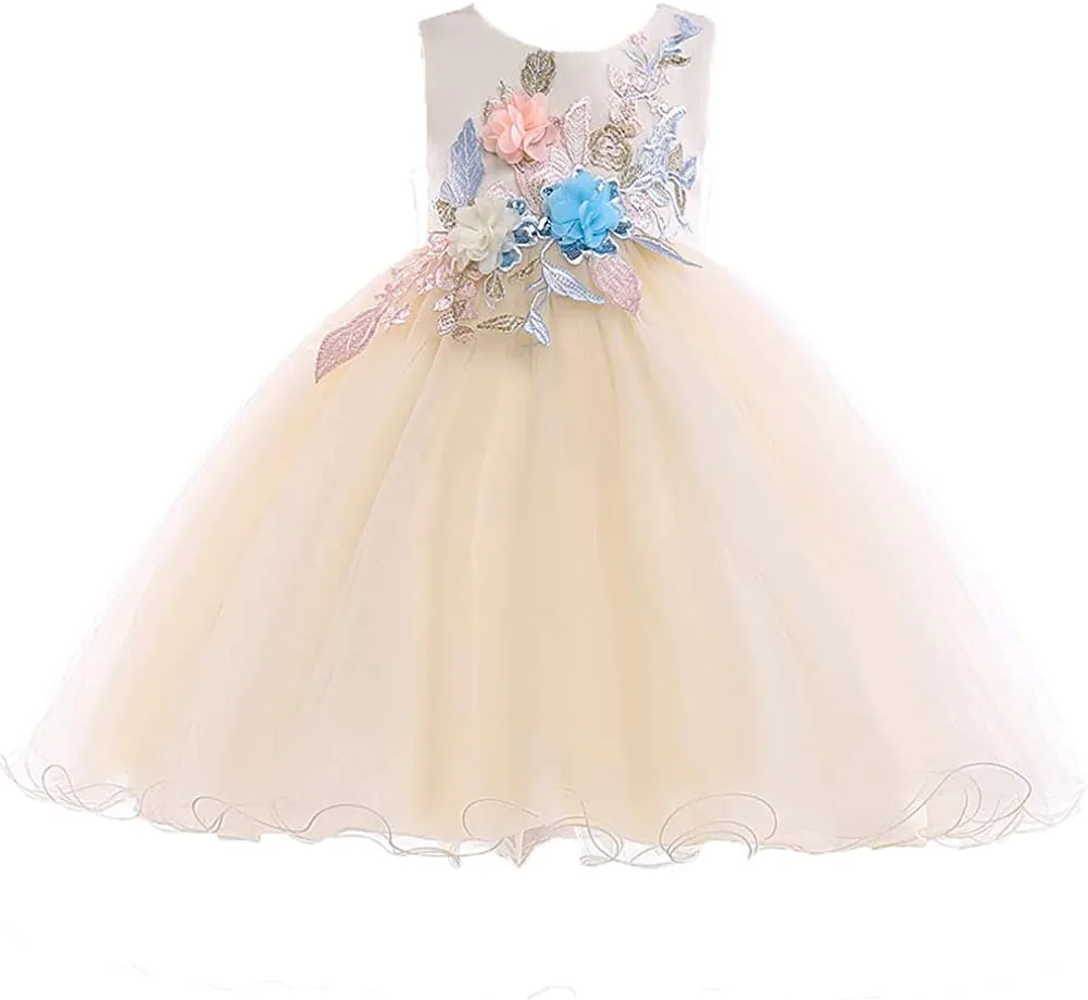 2-10T Kids Flower Girl Dress Teen Girls Pageant Party Communion Dresses