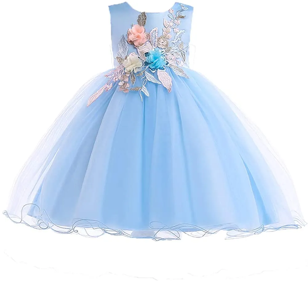 2-10T Kids Flower Girl Dress Teen Girls Pageant Party Communion Dresses