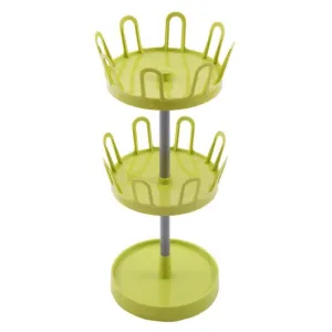 2-Tier 8 Pairs Upright Revolving Shoe Rack