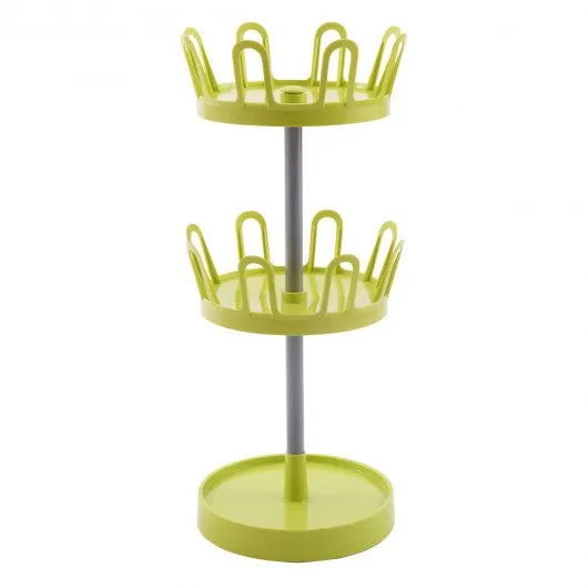 2-Tier 8 Pairs Upright Revolving Shoe Rack