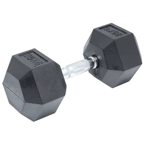 25KG Commercial Rubber Hex Dumbbell Gym Weight