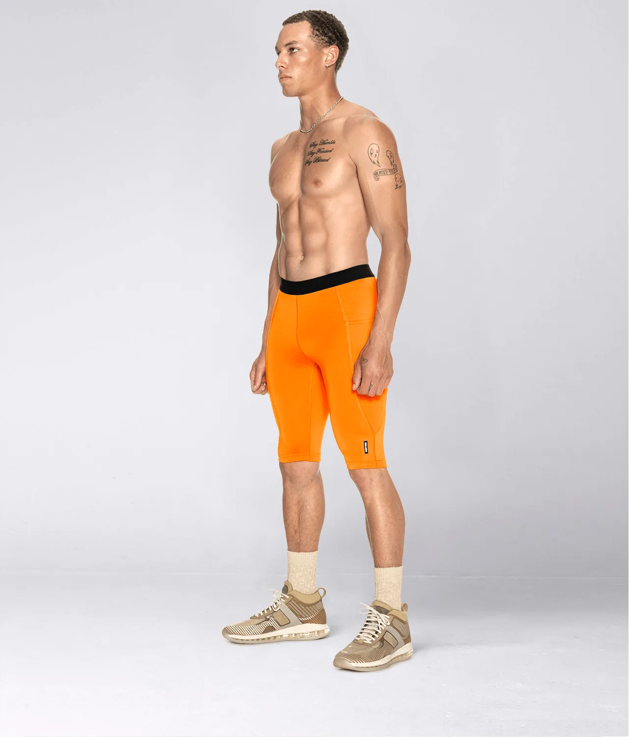 3900 . Compression Regular-Fit Pants - Orange