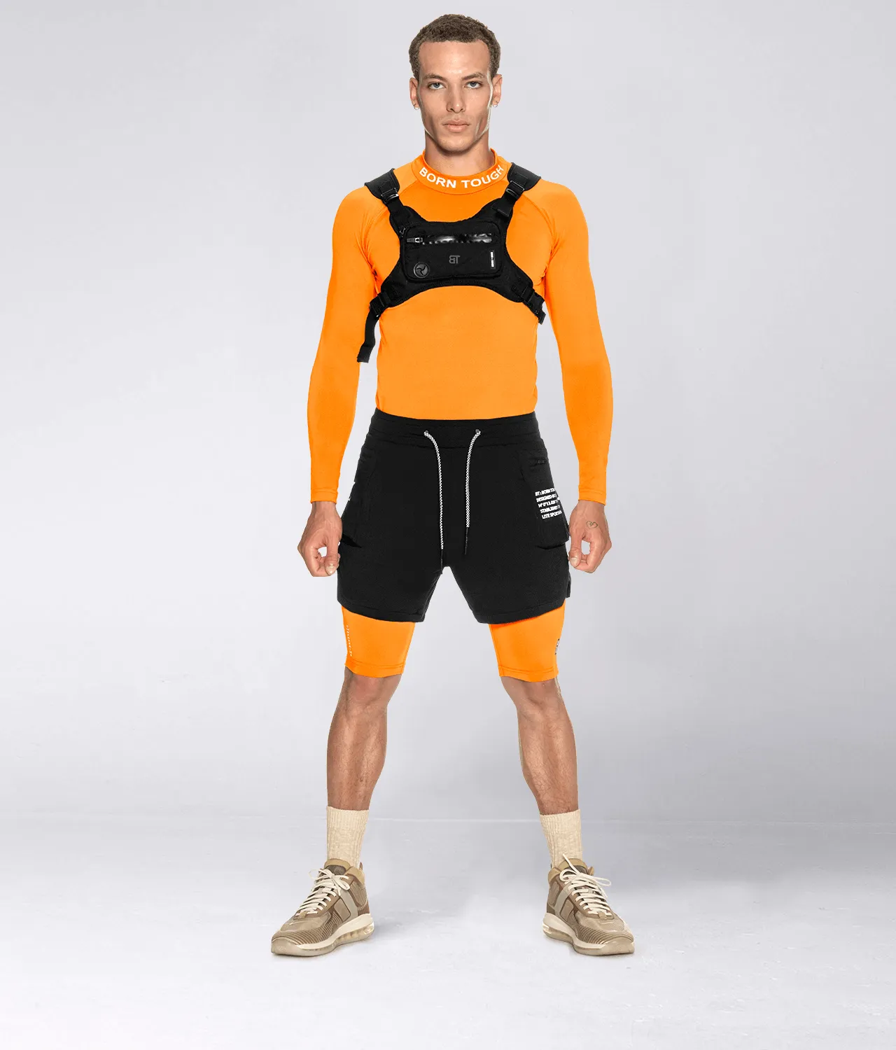 3900 . Compression Regular-Fit Pants - Orange