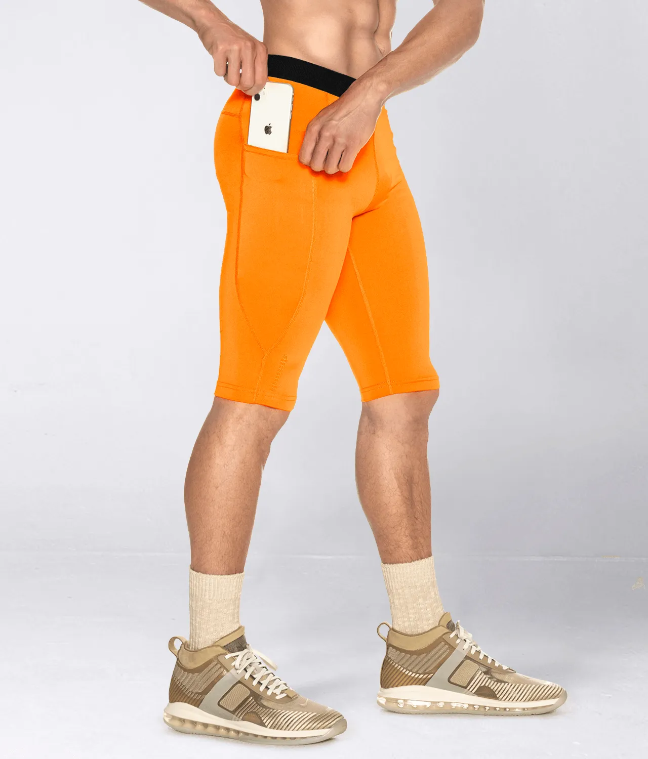 3900 . Compression Regular-Fit Pants - Orange