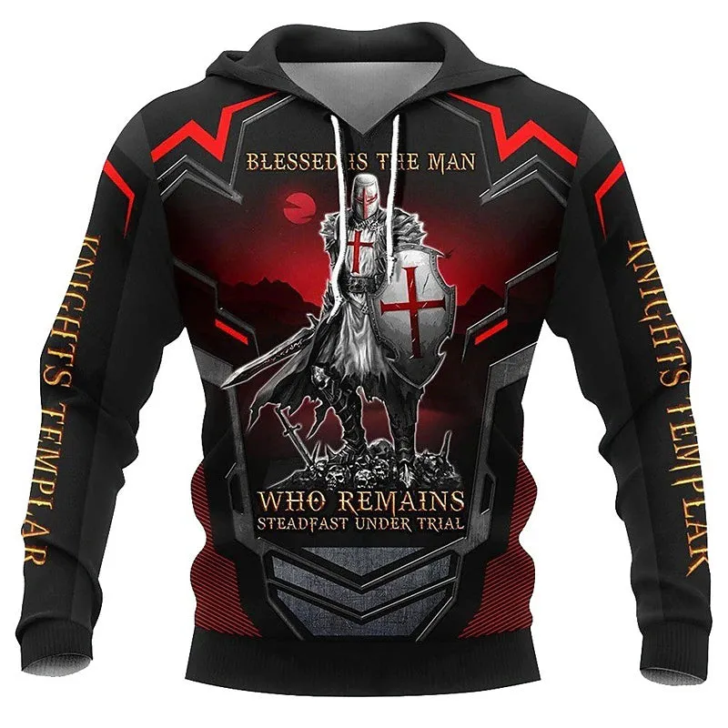 3D Vertigo Print Mens Hoodie - Breathable Graphic Sweatshirt for Daily Life & Sports