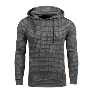 3D Vertigo Print Men's Hoodie - Khaki Gray White Black Sports Outdoor Cool Winter Apparel