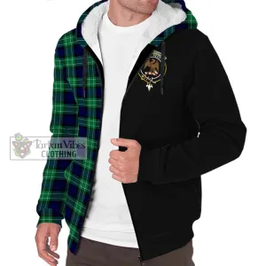 Abercrombie Tartan Sherpa Hoodie with Family Crest and Half Of Me Style