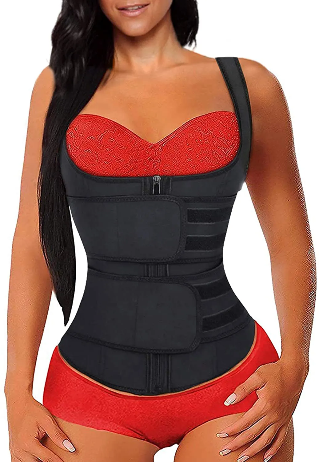 Acelitt Women Ladies Waist Trainer Weight Loss Corset Trimmer Belt Waist Cincher Body Shaper, Size S-XXXL