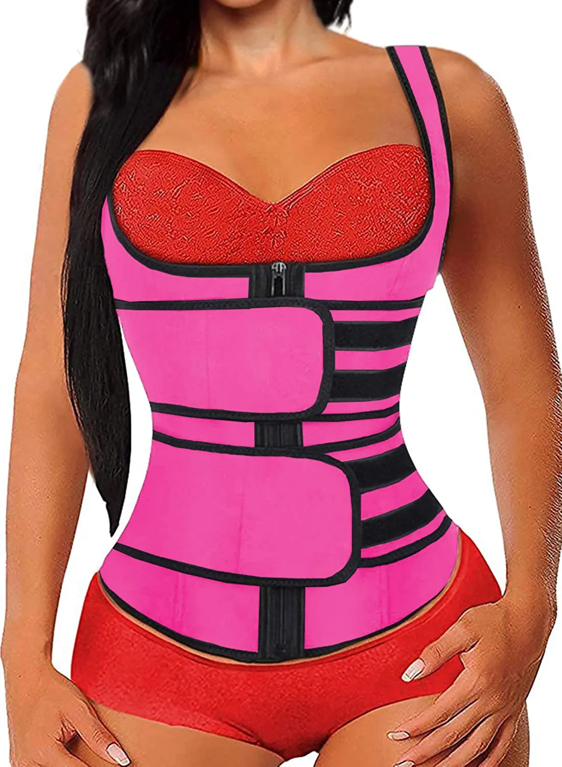 Acelitt Women Ladies Waist Trainer Weight Loss Corset Trimmer Belt Waist Cincher Body Shaper, Size S-XXXL