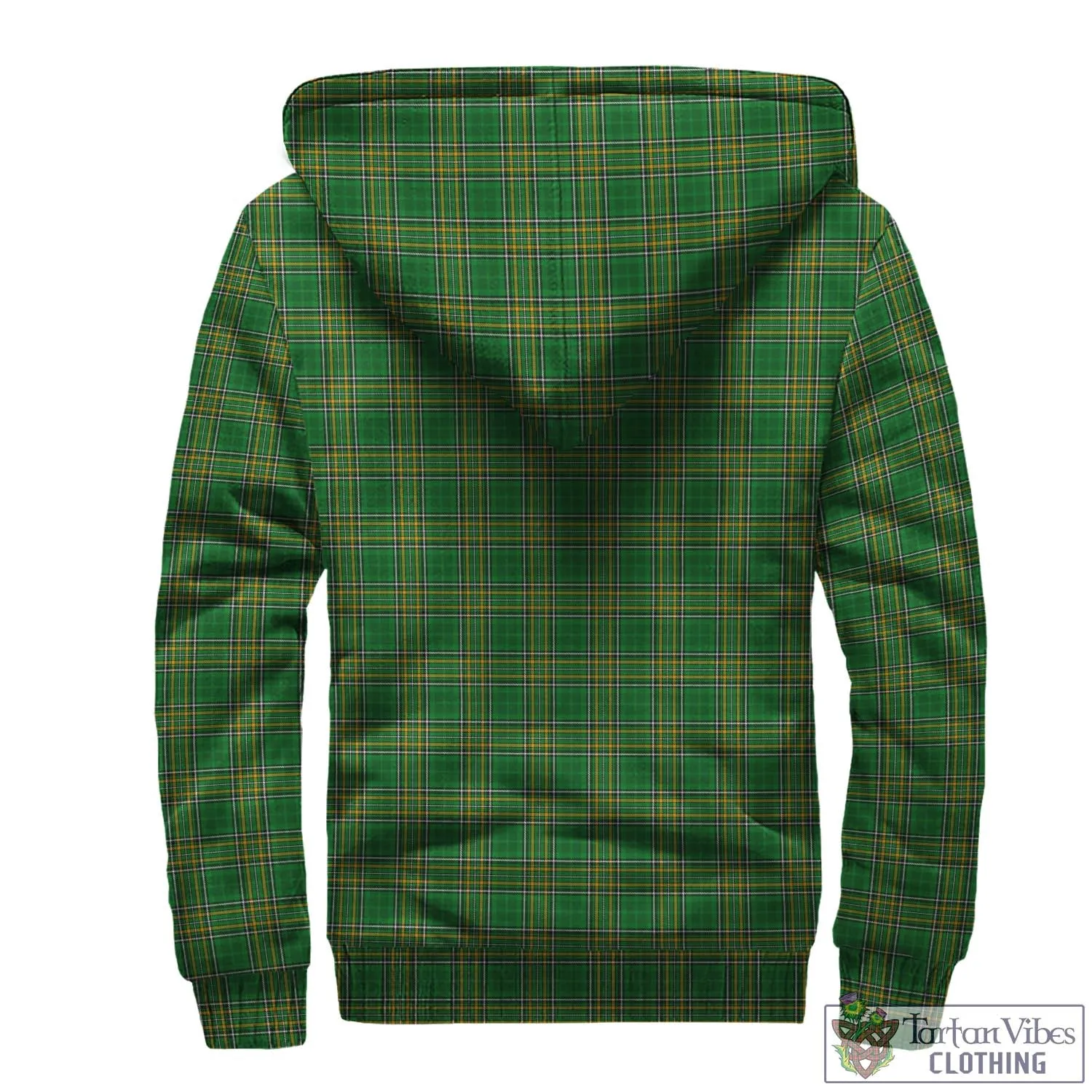 Adams Irish Clan Tartan Sherpa Hoodie with Coat of Arms