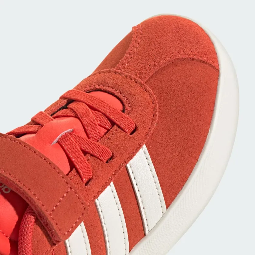 ADIDAS KID'S VL COURT 3.0 HOOK N'LOOP RED/WHITE SNEAKER SHOES