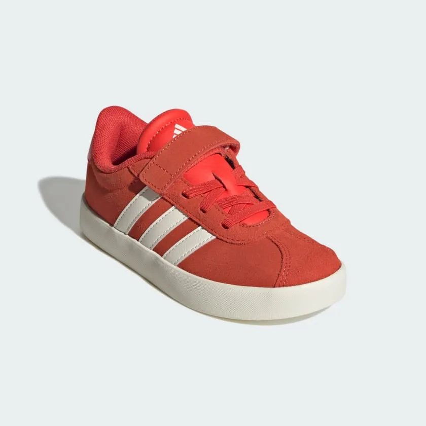 ADIDAS KID'S VL COURT 3.0 HOOK N'LOOP RED/WHITE SNEAKER SHOES