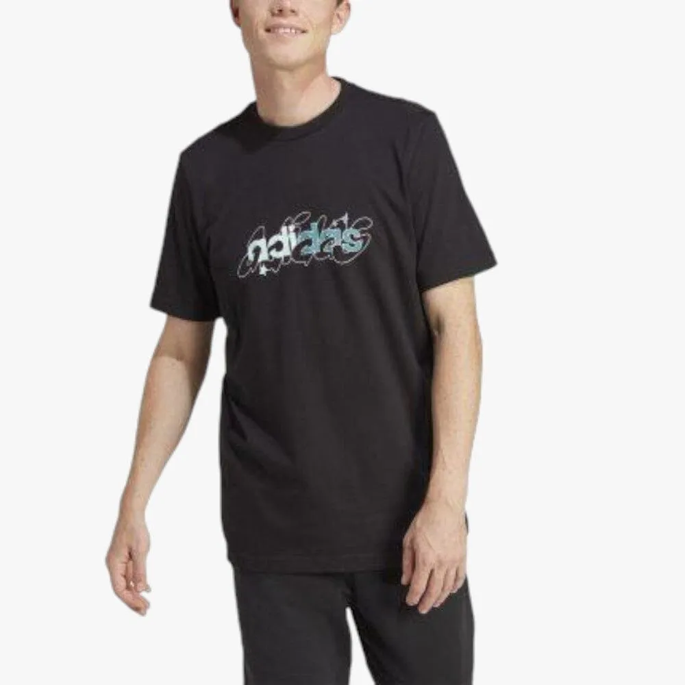 adidas Mens Illust Short Sleeve Tee Black