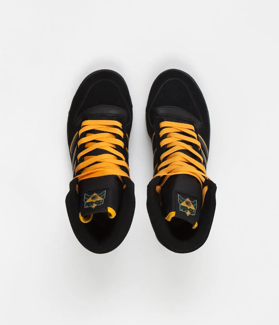 Adidas Rivalry Hi OG 'Na-Kel' Shoes - Core Black / Collegiate Gold / Collegiate Green