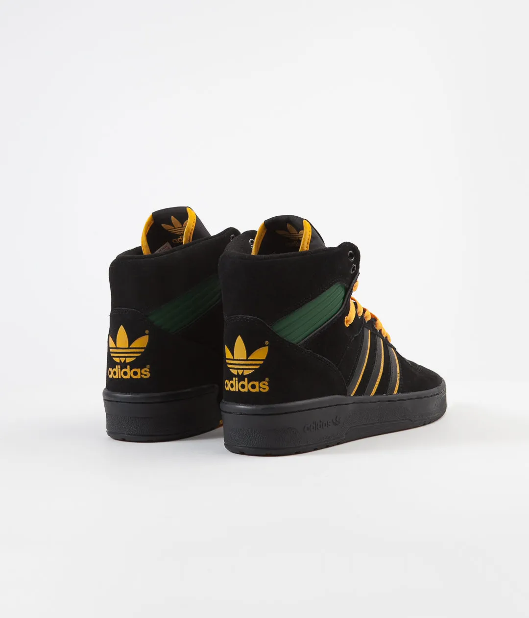 Adidas Rivalry Hi OG 'Na-Kel' Shoes - Core Black / Collegiate Gold / Collegiate Green