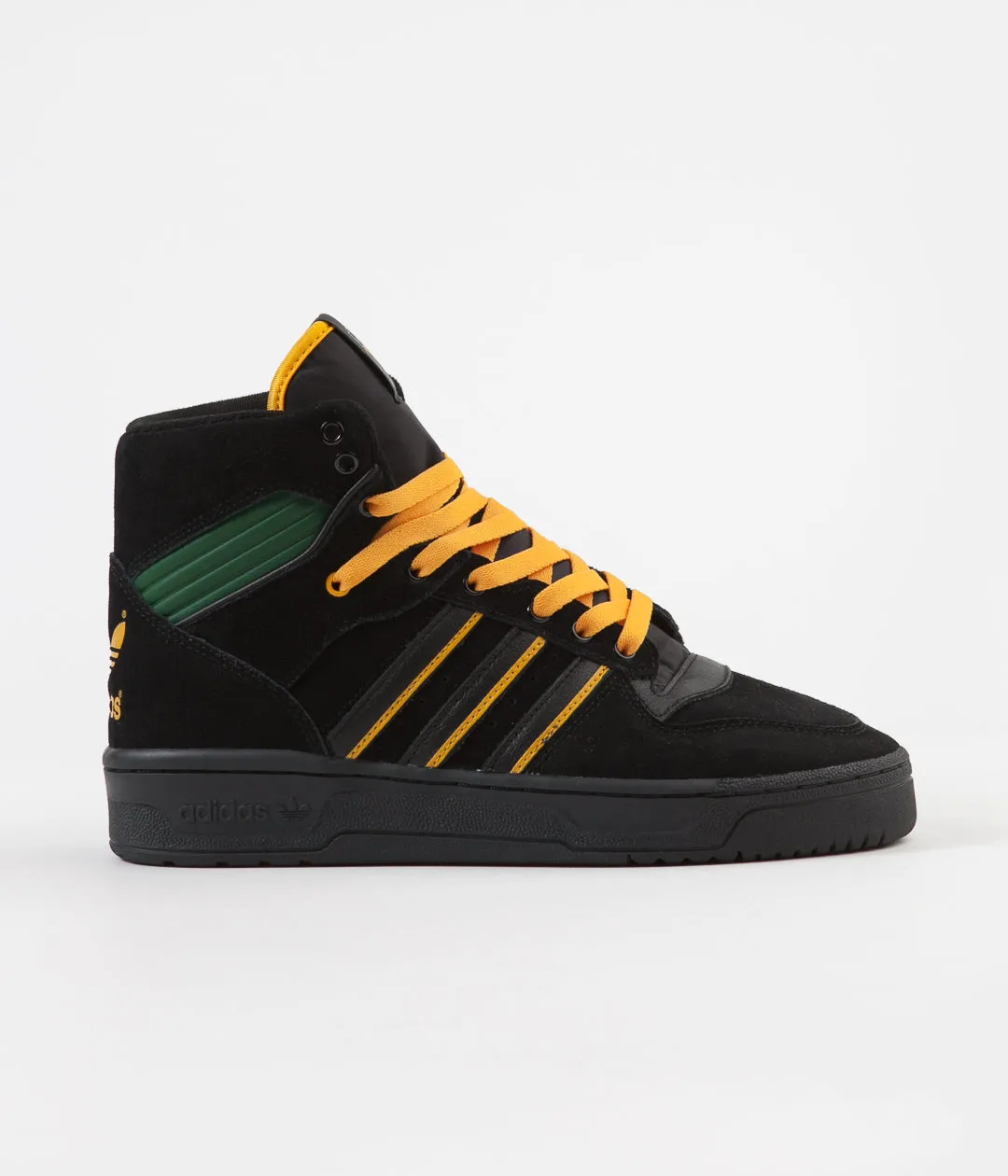 Adidas Rivalry Hi OG 'Na-Kel' Shoes - Core Black / Collegiate Gold / Collegiate Green