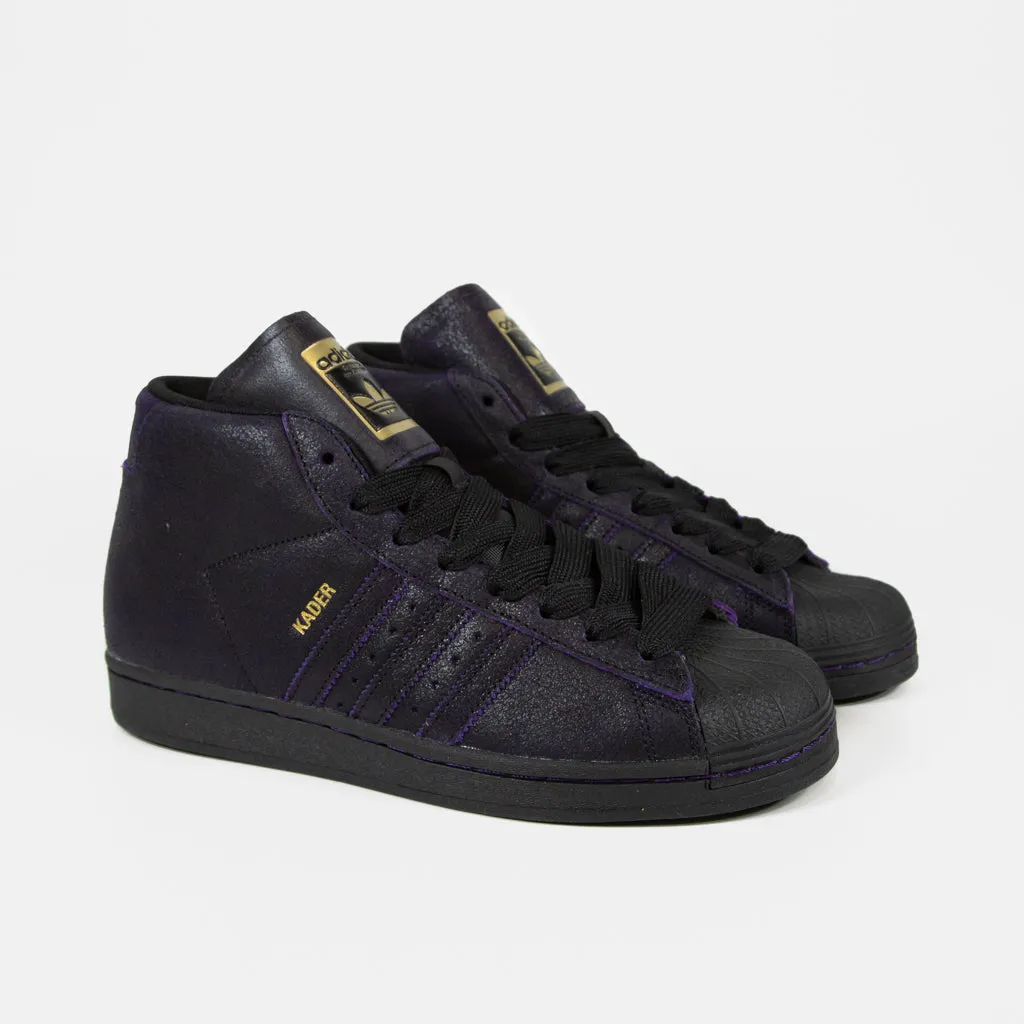 Adidas Skateboarding - Kader Pro Model ADV Shoes - Core Black / Core Black / Dark Purple