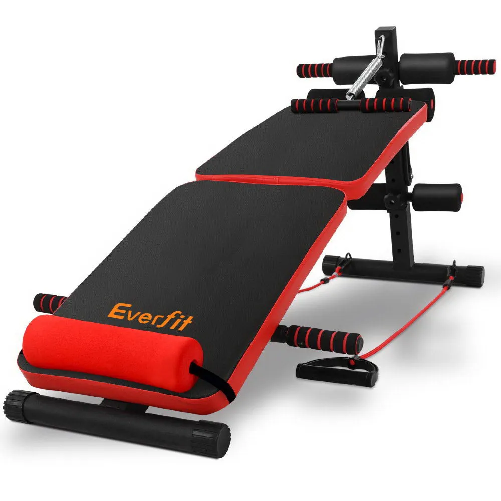 Adjustable Multifunctional Weight Sit-Up Bench with resistance bands - Everfit