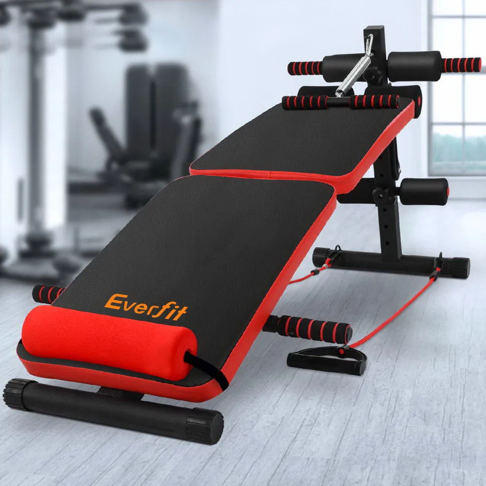 Adjustable Multifunctional Weight Sit-Up Bench with resistance bands - Everfit