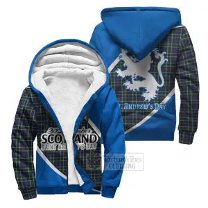 Allardice Family Crest Tartan Sherpa Hoodie Celebrate Saint Andrew's Day in Style