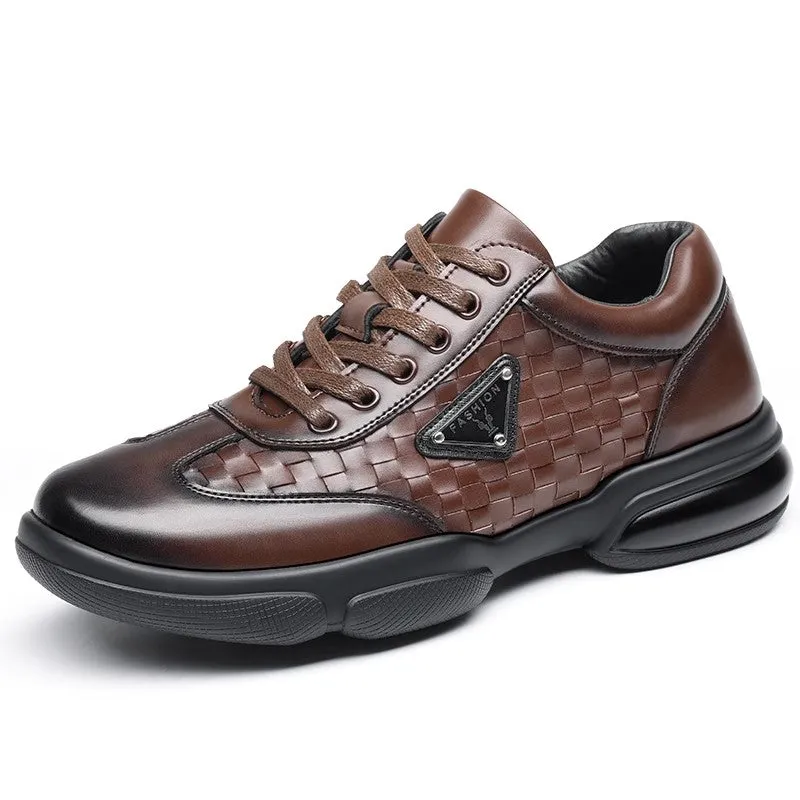 AlliLux Round Toe Laces Up Alligator Derby Shoes