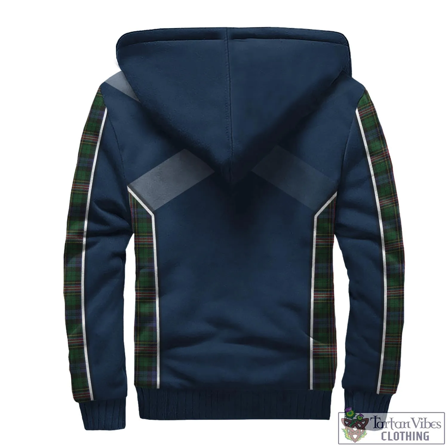 Allison Tartan Sherpa Hoodie with Family Crest and Lion Rampant Vibes Sport Style