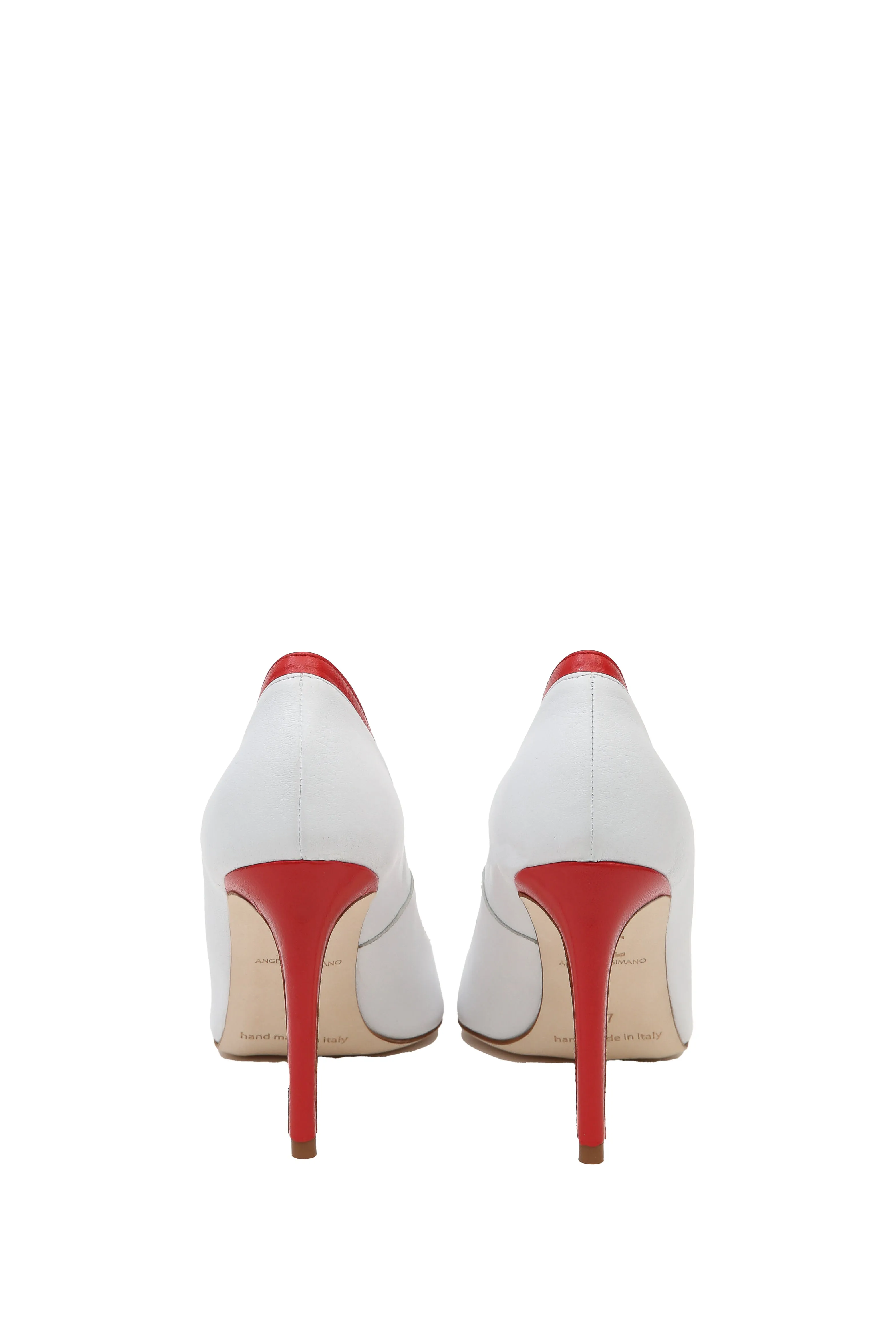 Anna Milky White and Ruby Red Pumps