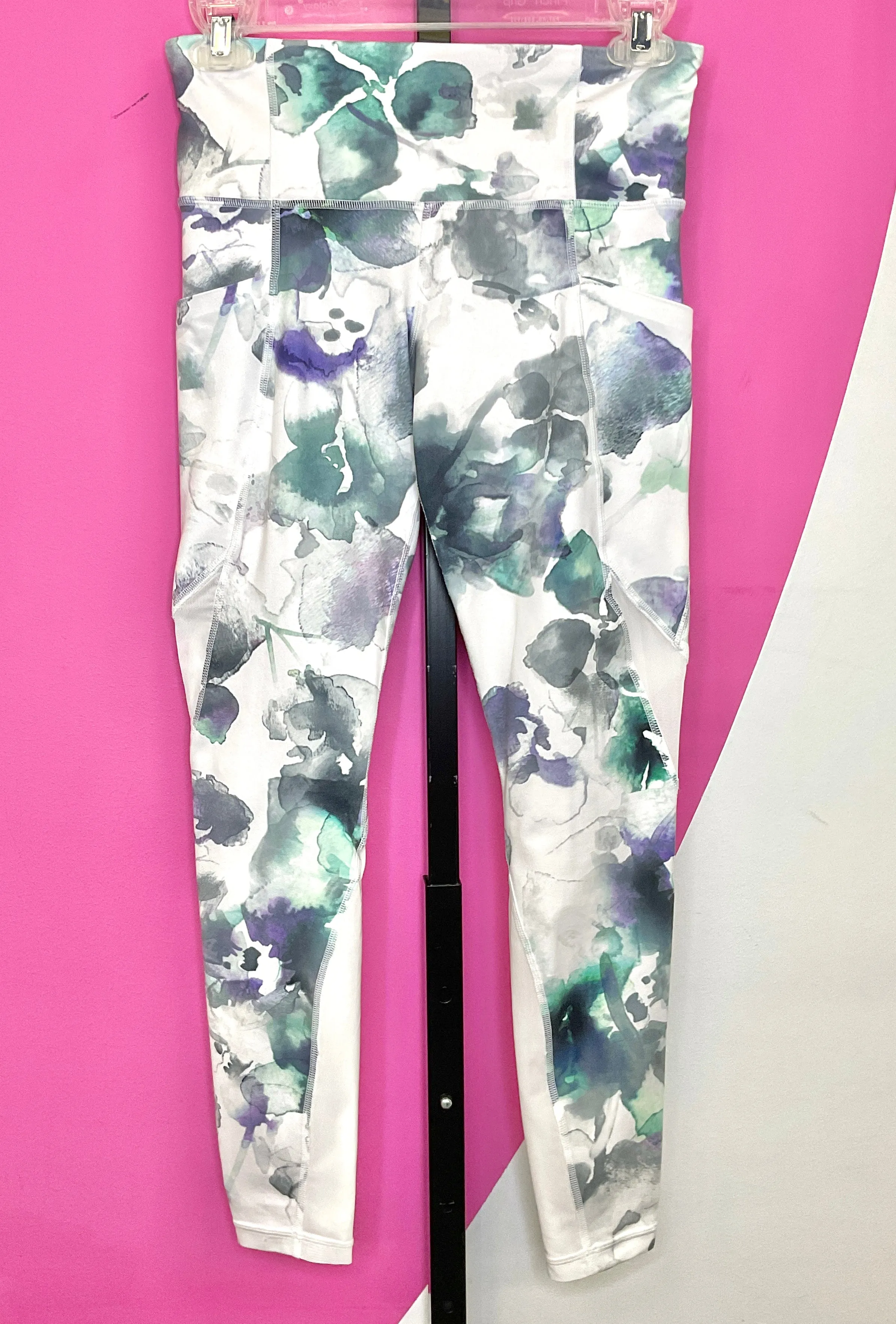 ATHLETA FLORAL 7/8 LEGGINGS - XS