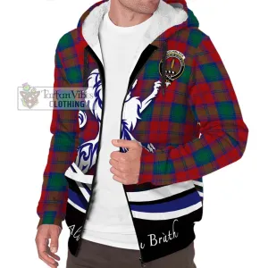 Auchinleck (Affleck) Tartan Sherpa Hoodie with Alba Gu Brath Regal Lion Emblem