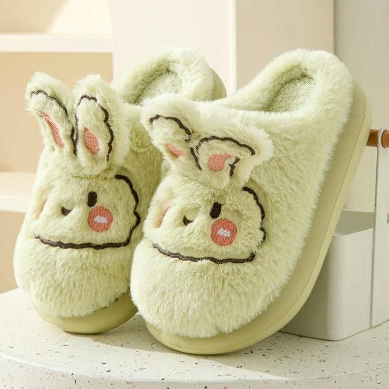 Autumn And Winter High Heel Thick-soled Cotton Slippers