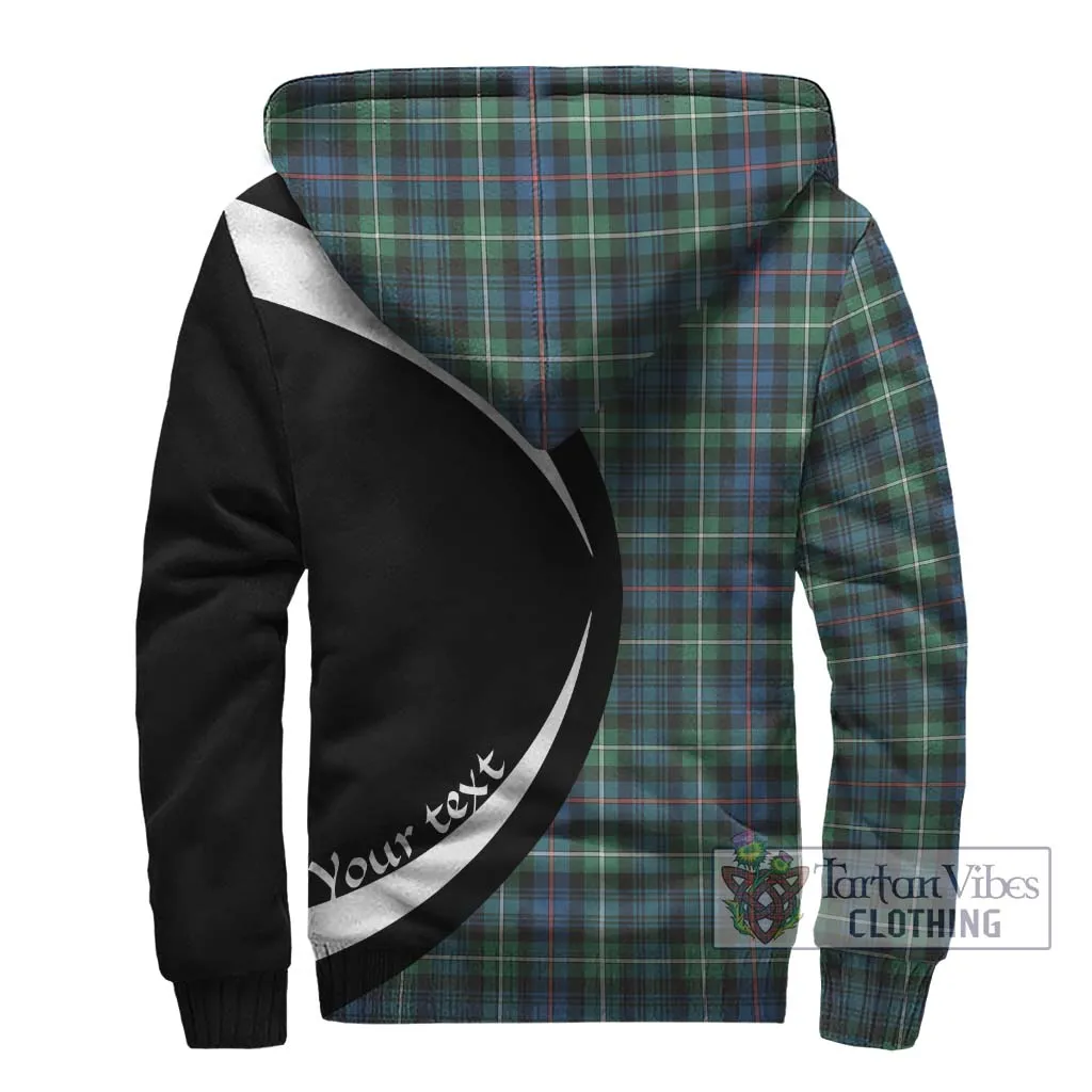 Baillie Ancient Tartan Sherpa Hoodie with Family Crest Circle Style