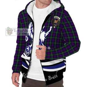 Baillie Highland Society Tartan Sherpa Hoodie with Alba Gu Brath Regal Lion Emblem