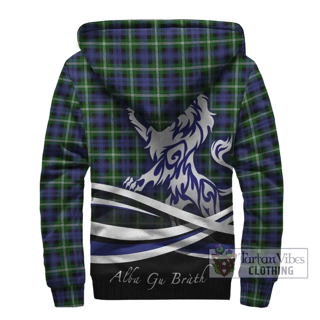 Baillie of Polkemmet Tartan Sherpa Hoodie with Alba Gu Brath Regal Lion Emblem