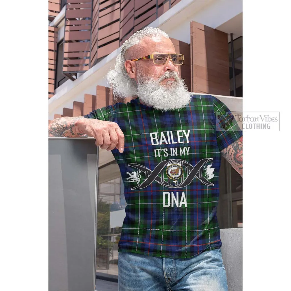 Baillie Tartan Cotton T-shirt with Family Crest DNA In Me Style