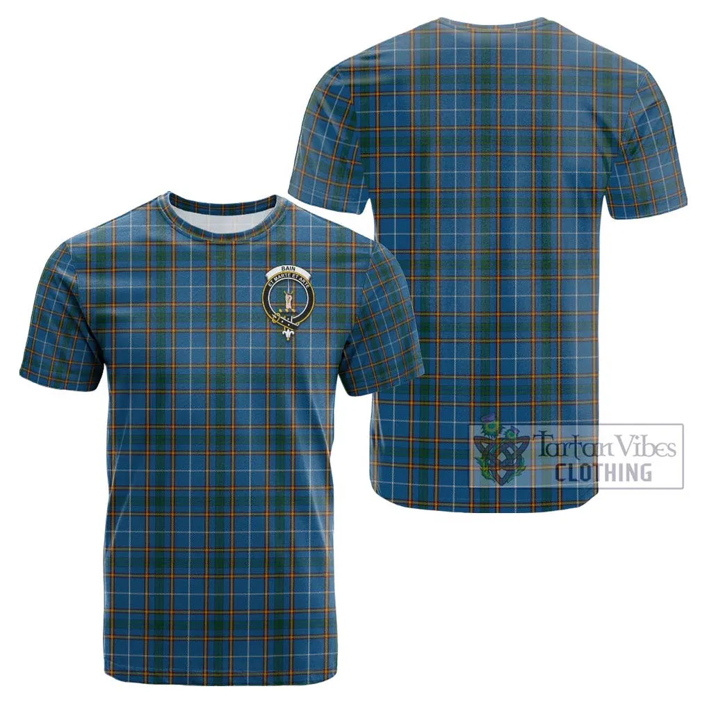 Bain Tartan Cotton T-Shirt with Family Crest