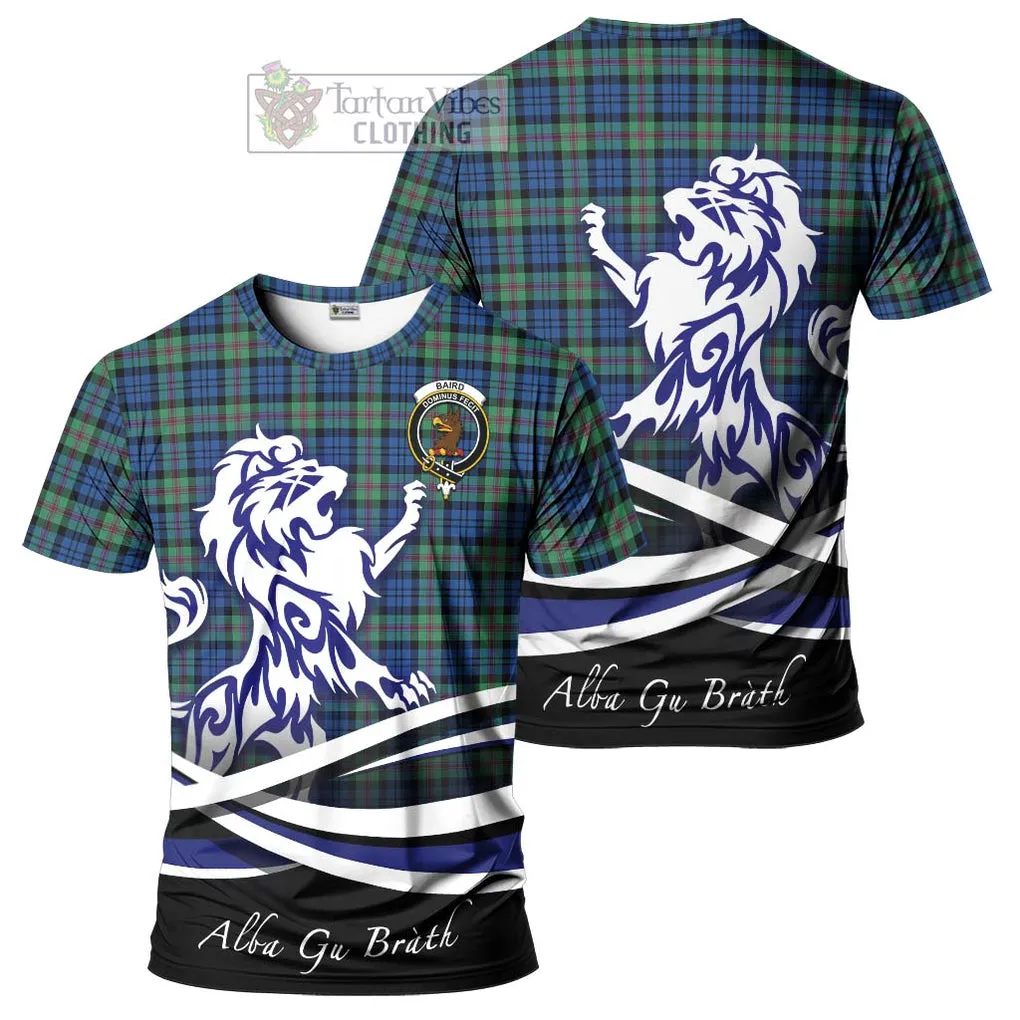 Baird Ancient Tartan Cotton T-shirt with Alba Gu Brath Regal Lion Emblem