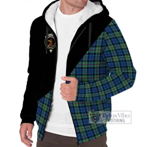 Baird Ancient Tartan Sherpa Hoodie with Family Crest and Military Logo Style