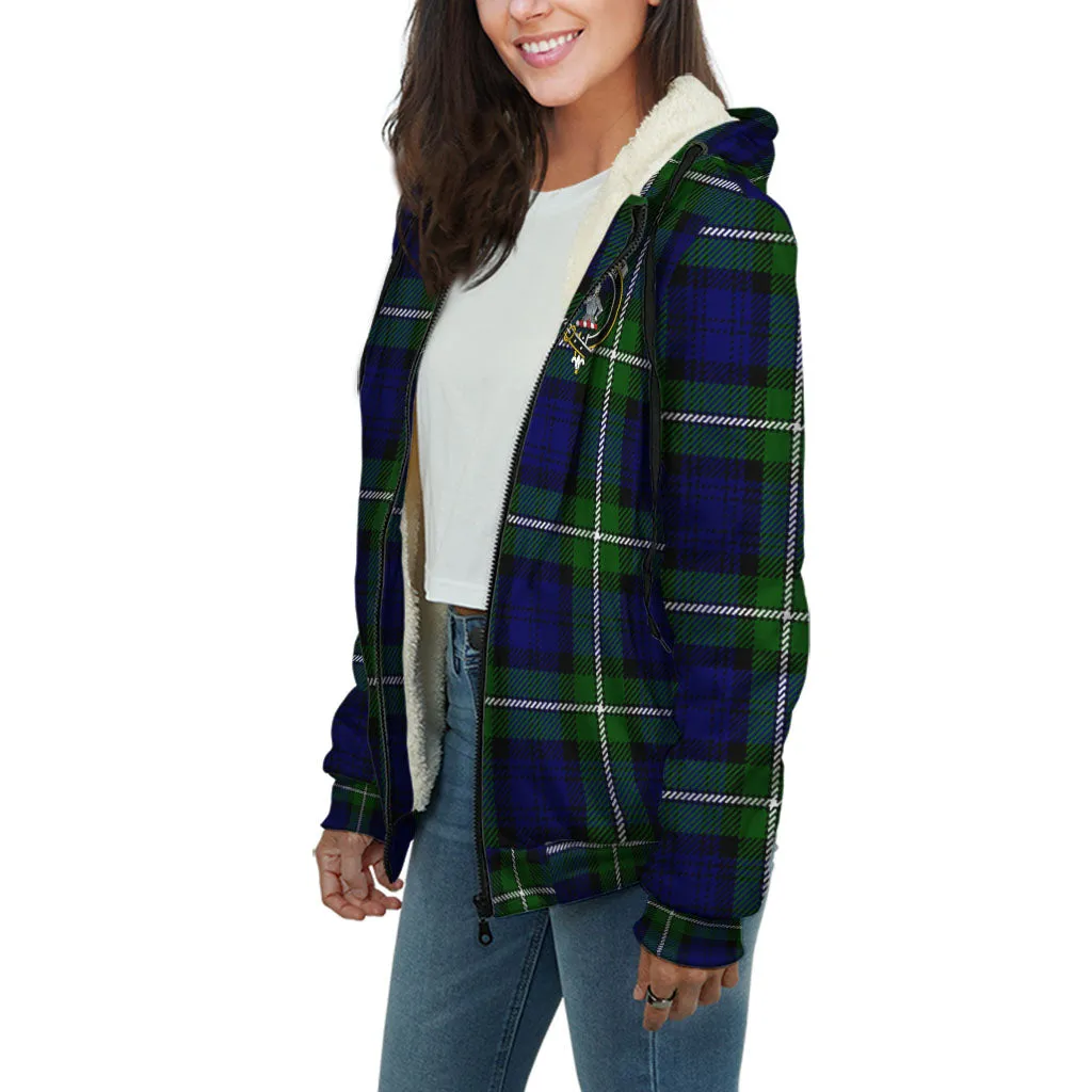 Bannerman Tartan Sherpa Hoodie with Family Crest