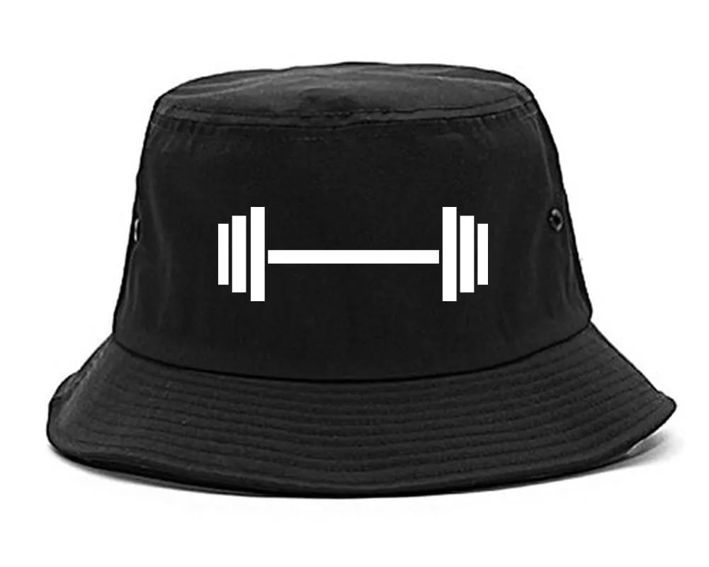 Barbell Workout Gym Mens Bucket Hat