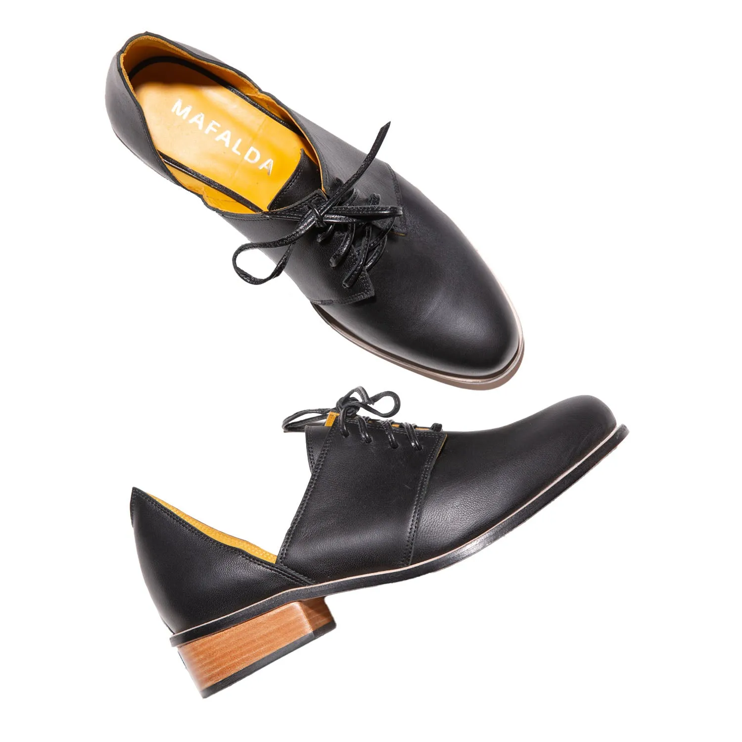 Bia Black Derby Shoes