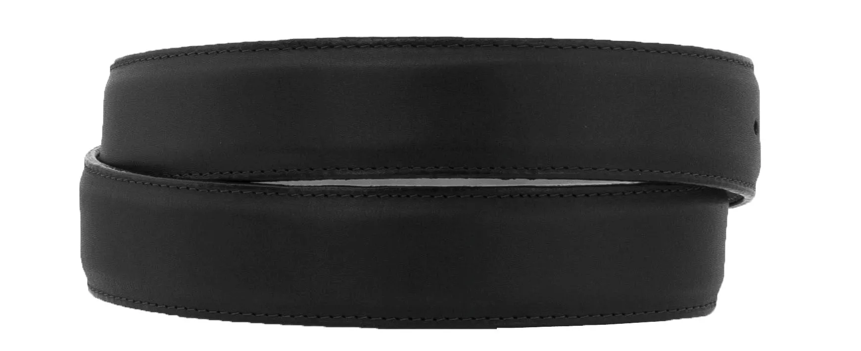 Black Western Cowboy Belt Solid Leather - Rodeo Buckle