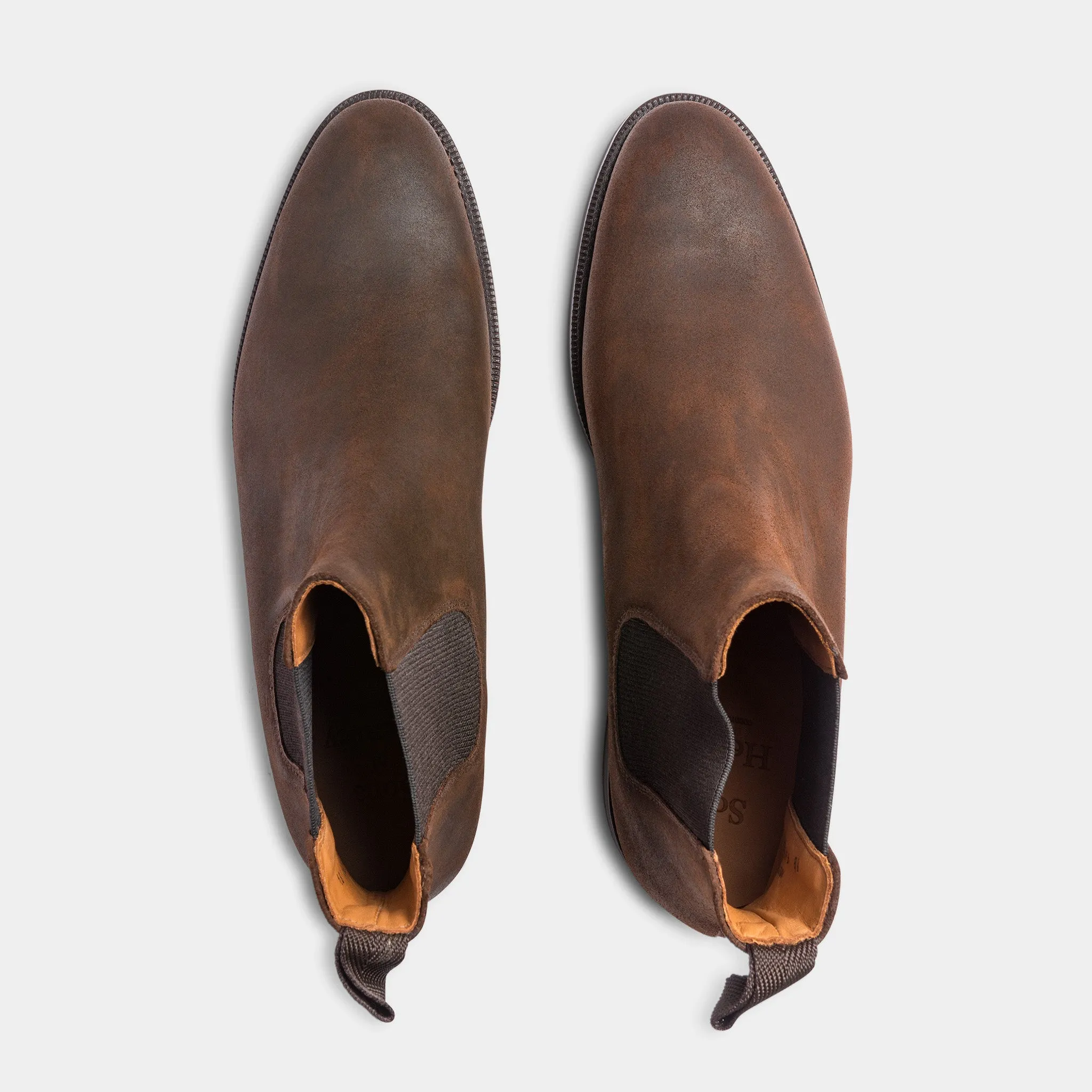 Blaine Wholecut Chelsea Brown Waxed Suede