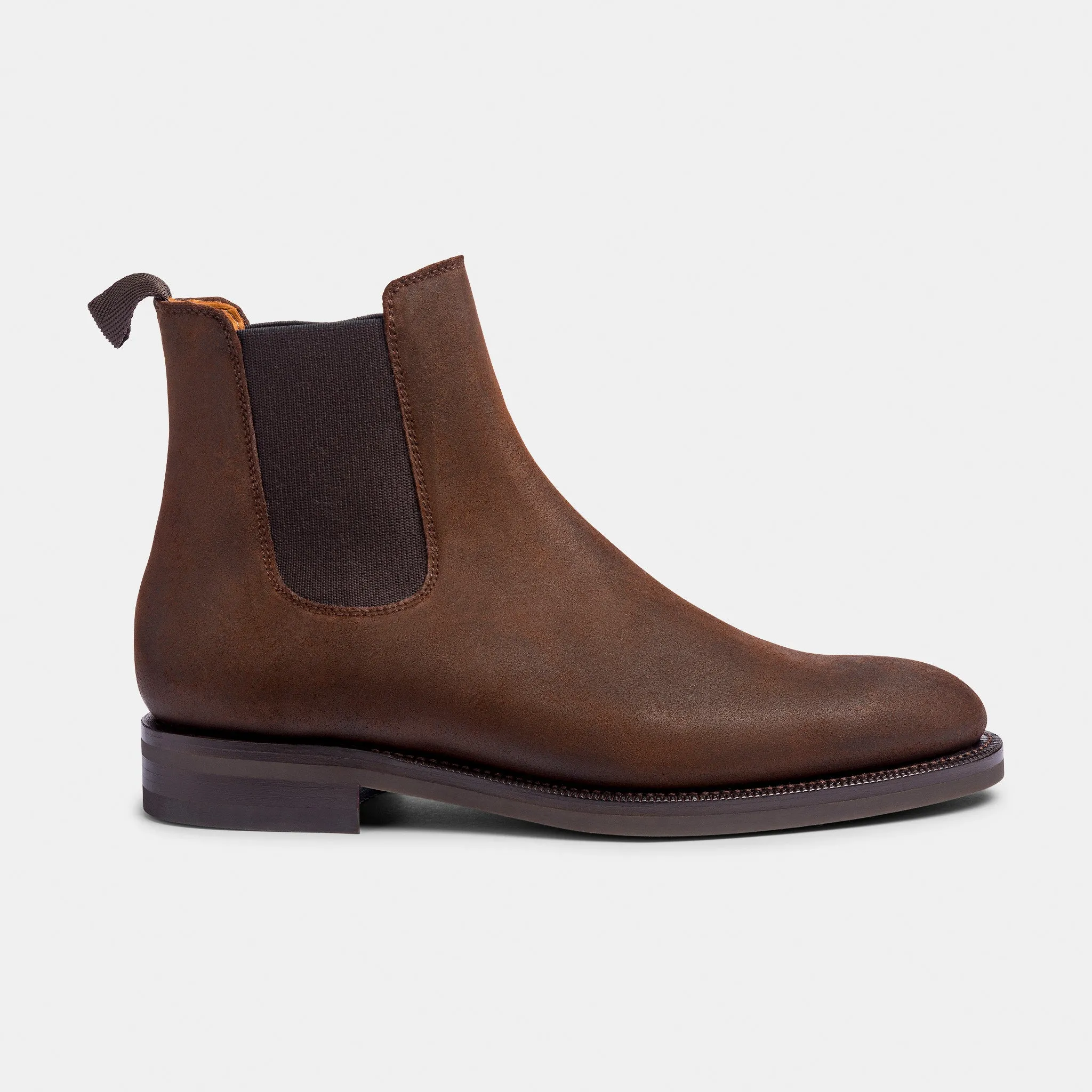 Blaine Wholecut Chelsea Brown Waxed Suede