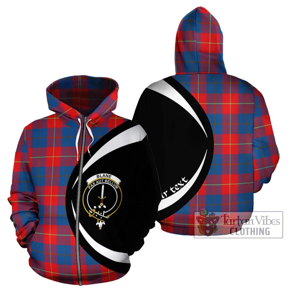 Blane Tartan Hoodie with Family Crest Circle Style